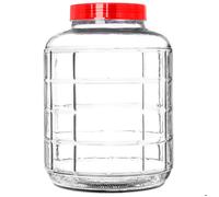 KADAX Grand Bocal de Fermentation en Verre avec Couvercle, Contenant pour la Préservation des Aliments et le Stockage du Vin (26L)
