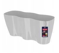 KADAX Grand Pot de Fleurs en Polypropylène pour Orchidées, Cache-Pot Élégant et Robuste (35 x 16 cm, Gris)