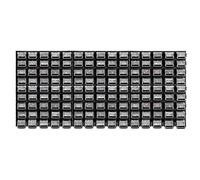 KADAX Grande étagère murale à outils, système de stockage 174 x 78 cm, en plastique robuste, système modulaire résistant aux UV, plaques murales extensibles, étagère d'atelier (noir, 135 pièces)