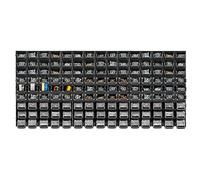 KADAX Grande étagère murale à outils, système de stockage 174 x 78 cm, en plastique robuste, système modulaire résistant aux UV, plaques murales extensibles, étagère (noir, 135 pièces V2)