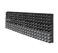 KADAX Grande étagère murale à outils, système de stockage 232 x 78 cm, en plastique robuste, système modulaire résistant aux UV, plaques murales extensibles, étagère (noir, 180 pièces v2)