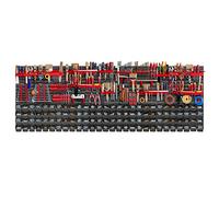 KADAX Grande étagère murale à outils, système de stockage 232 x 78 cm, en plastique robuste, système modulaire résistant aux UV, plaques murales extensibles, étagère (rouge et noir, 162 pièces)