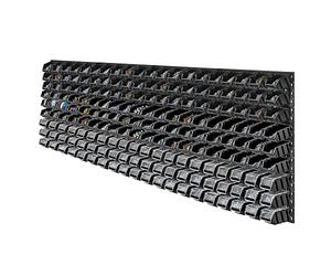 KADAX Grande étagère murale à outils, système de stockage 232 x 78 cm, en plastique robuste, système modulaire résistant aux UV, plaques murales extensibles, étagère (noir, 180 pièces v2)