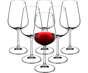 KADAX Grande Verres à Vin Rouge de 450 ml, Ensemble de Verres à Pied Élégants et Raffinés Faits en Cristal de Titane pour les Dégustations (Lot de 6)