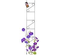 KADAX Grille de Treillis en Acier pour Grimper - Jardin, Plantes, Roses Grimpantes - Résistant aux Intempéries - Décoration - Noir (Hauteur : 180 cm)