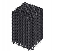 KADAX Grille gazon en plastique "Forsa", Plaque pour paddock, Plaques pour grille gazon, noir, 50cm, 20 pièces