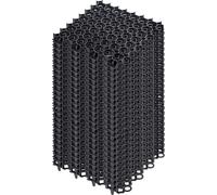 KADAX Grille gazon en plastique "Forsa", Plaque pour paddock, Plaques pour grille gazon, noir, 50cm, 24 pièces