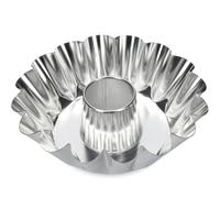 KADAX Gugelhupf Moule à gâteau en tôle galvanisée - Moule à gâteau ondulé - Moule à gâteau pour bol et gâteau au chocolat - Moule à couronne (25 cm, argenté)