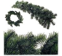 KADAX Guirlande de Noël artificielle 100 cm, guirlande de sapin réaliste pour décoration festive, guirlande pour intérieur et extérieur, décoration de Noël (vert)