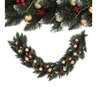 KADAX Guirlande de Noël, guirlande décorative, guirlande de sapin de 110 cm, guirlande artificielle de pin en film PVC, décoration de cheminée, décoration de Noël (Prancer)