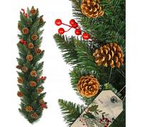 KADAX Guirlande de pin, guirlande de décoration, guirlande de sapin de 115cm avec des pommes de pin