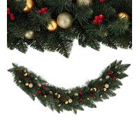 KADAX Guirlande de pin, guirlande décorative, guirlande de sapin de 112 cm de long, guirlande de Noël artificielle en film PVC, décoration de cheminée, décoration de Noël (Vixen)