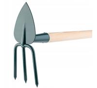 KADAX Hachoir de Jardin Double Motobineuse de Jardin pour Aérer Soulager et Jeter du Sol, Accessoires de Jardin en Métal Désherbeur pour Repousser Les Mauvaises Herbes groß, 3 Zinken -