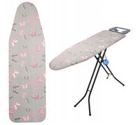 KADAX Housse de table à repasser avec cordon de serrage - En coton - Housse de table à repasser pour fer à repasser à vapeur - Housse de rechange avec rembourrage en éponge (papillons 148 x 52 cm)