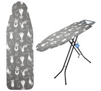 KADAX Housse de table à repasser avec cordon de serrage - Housse de table à repasser en coton - Housse de table à repasser pour fer à repasser à vapeur - Housse de rechange avec rembourrage en éponge