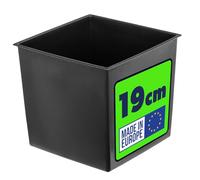 KADAX Insert de 19 cm pour pots de fleurs, insert en plastique noir, insert en plastique pour pots de fleurs et bacs à fleurs, insert carré intérieur, 18,5 x 17 cm
