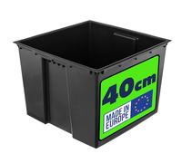 KADAX Insert de 40 cm pour jardinières, insert en plastique noir, insert en plastique avec poignées pour pots de fleurs, insert rectangulaire pour pot intérieur (38,5 x 28 cm)