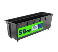 KADAX insert de 56 cm pour jardinière, insert en plastique noir, insert en plastique pour jardinière de balcon et jardinière, pot intérieur (56,5 x 19 cm)