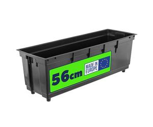 KADAX insert de 56 cm pour jardinière, insert en plastique noir, insert en plastique pour jardinière de balcon et jardinière, pot intérieur (56,5 x 19 cm)