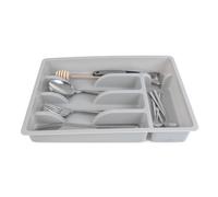 KADAX Insert de tiroir, 5 compartiments, gris clair, organisateur de couverts robuste, séparateur de tiroir fonctionnel