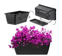 KADAX Jardinière de 40 cm anthracite - Jardinière en plastique résistante aux intempéries et robuste, idéale pour balcon, terrasse et rebord de fenêtre