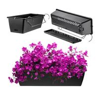 KADAX Jardinière de 60 cm anthracite - Jardinière en plastique résistante aux intempéries et robuste, idéale pour balcon, terrasse et rebord de fenêtre