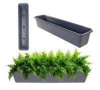 KADAX Jardinière de balcon en plastique résistant aux intempéries, jardinière de balustrade pour la culture de fleurs, d'herbes et de plantes (anthracite, 80 cm), K9977