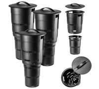 KADAX komposttonne enterrée en Plastique - Noir Lot de 3 - compostage Discret au Jardin - Couvercle avec poignée et Trous d’aération Anti-odeurs