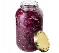 KADAX Bocaux en Verre de 4 L, Bocaux avec Couvercle Hermétique de 100mm pour la Conservation et la Fermentation, Bocaux pour Cornichons (Doré, Lot de 1)