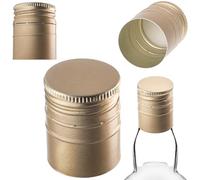 KADAX Lot de 10 Bouchons à vis Aluminium ⌀28×40mm - Capsules Aluminium hermétiques pour Bouteilles de vin, Liqueur & Huile | Réutilisables & lavables