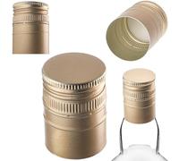 KADAX Lot de 10 Bouchons à vis Aluminium ⌀30×44mm - Capsules Aluminium hermétiques pour Bouteilles de vin, Liqueur & Huile | Réutilisables & lavables