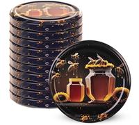 KADAX Lot de 10 couvercles à visser Fi82 mm - En métal - Couvercle de rechange pour bocaux droits et bocaux de conserve