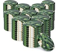 KADAX Lot de 100 couvercles à visser En métal Avec 6 dents d'encliquetage Idéaux comme couvercle de rechange pour les bocaux à conserve Motif concombres