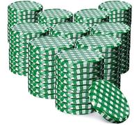 KADAX Lot de 100 couvercles Twist-Off Ø82 mm - Couvercles de Rechange en métal pour bocaux 235-900ml - Fermeture hermétique pour conserves, confitures & cornichons