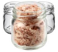 KADAX Lot de 100 mini bocaux en verre - 40 ml - Ronds - Avec couvercle à visser - Pour dégustation, confiture, miel - Sans couvercle