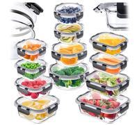 KADAX Lot de 12 récipients en verre hermétiques avec couvercle pour aliments