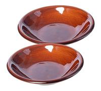 KADAX Lot de 2 assiettes plates en argile avec couche en céramique, lavables au lave-vaisselle, pour petit-déjeuner, gâteaux et desserts