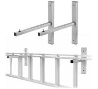 KADAX Lot de 2 Ladder Wall Bracket, 2 Pack Wall Hooks for Garage and Workshop, Storage of Ladder on the Wall, Ladder Hooks Aluminium (Wall)