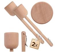 KADAX Lot de 2 presse-choucroute en bois de 41 x 7,5 cm pour fermentation de choucroute