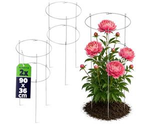 KADAX Lot de 2 Support de Jardin en Acier revêtu par pulvérisation - Support pour Plantes - Support de Fleurs - Support pour Plantes - Support de Plantes - Support pour - (Ensemble x 2 : Hauteur : 9