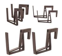 KADAX Lot de 2 supports de jardinière de balcon en plastique, sans perçage, crochets réglables et supports pour jardinière, balcon, marron