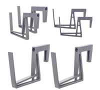 KADAX Lot de 2 supports de jardinière de balcon en plastique, sans perçage, crochets réglables et supports pour jardinière, balcon, anthracite
