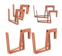 KADAX Lot de 2 supports de jardinière de balcon, en plastique, sans perçage, crochets réglables et supports pour jardinière, balcon, rouge brique