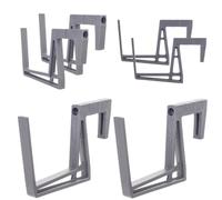 KADAX Lot de 2 supports de jardinière de balcon en plastique, sans perçage, crochets réglables et supports pour jardinière, balcon, anthracite