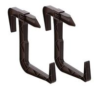 KADAX Lot de 2 Supports de jardinière sans perçage - Crochets réglables et Supports pour jardinière - Support de jardinière pour Balcon et Rebord de fenêtre - Marron