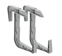 KADAX Lot de 2 Supports de jardinière sans perçage - Crochets réglables et Supports pour jardinière - Support de jardinière pour Balcon et Rebord de fenêtre - Gris