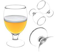 KADAX Lot de 2 verres à bière, 370 ml, en verre, chope à bière