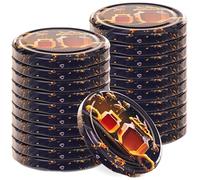 KADAX Lot de 20 couvercles à visser - Diamètre 82 mm - Métal - 6 dents d'encliquetage - Couvercle de rechange bocal conserve - Motif miel