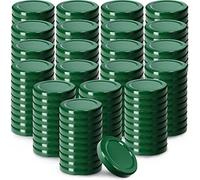 KADAX Lot de 200 couvercles à visser - Diamètre : 53 mm - En métal - Convient pour les bocaux de 115 ml - Avec 4 dents d'encliquetage - Vert