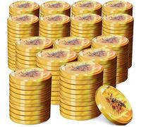 KADAX Lot de 200 couvercles à visser - Diamètre 82 mm - Métal - 6 dents d'encliquetage - Remplacement bocaux conserve - Motif abeille